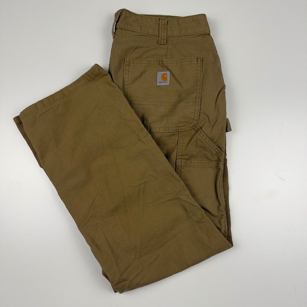 Carhartt Crawford Work Pants Women's 8 Short Dark Khaki Rugged Flex 102080-257